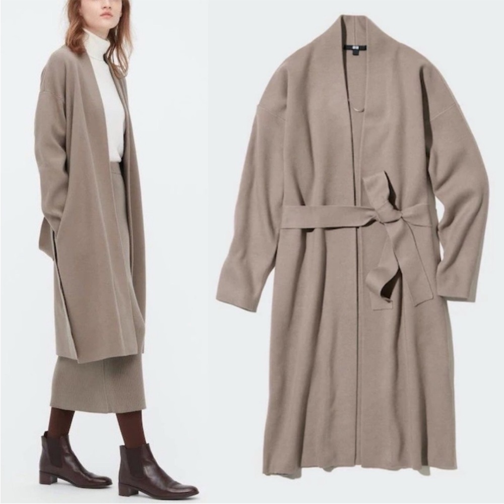 Uniqlo Belted Knit Coat
